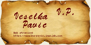 Veselka Pavić vizit kartica